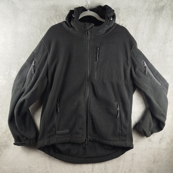 BAERSkin Hoodie Mens L Tactical 3.0 Black Fleece Full Zip Pockets Outdoor